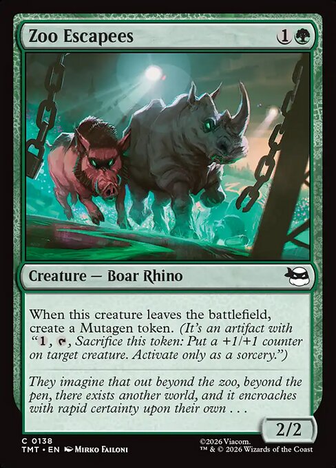 Zoo Escapees - Teenage Mutant Ninja Turtles () #138 [Foil] [Foil]