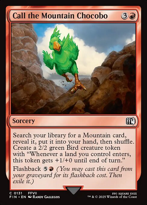 Call the Mountain Chocobo - Final Fantasy (FIN) #131 [Foil] [Foil]