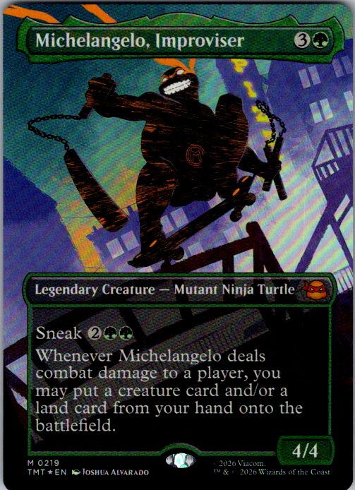 Michelangelo, Improviser [Foil] - Teenage Mutant Ninja Turtles (TMT) #219 [Foil]