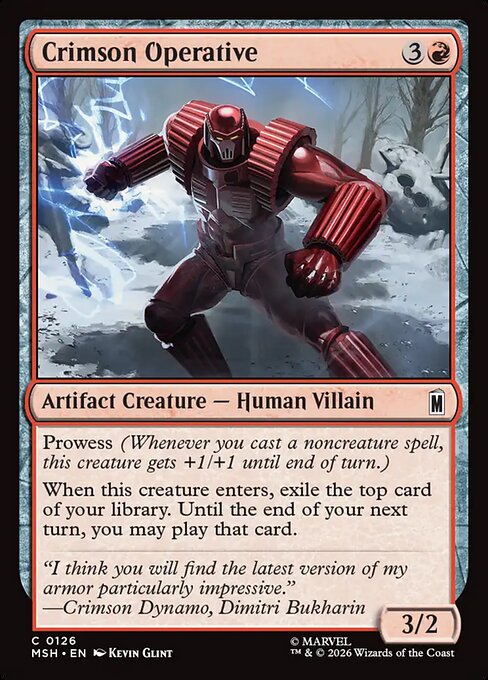 Crimson Operative - Marvel Super Heroes (MSH) #126 [Foil]