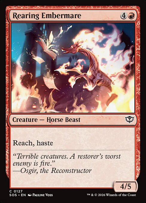 Rearing Embermare - Secrets of Strixhaven () #127 [Foil] [Foil]