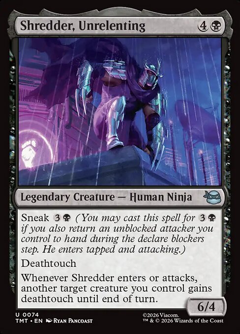Shredder, Unrelenting - Teenage Mutant Ninja Turtles () #74 [Foil] [Foil]