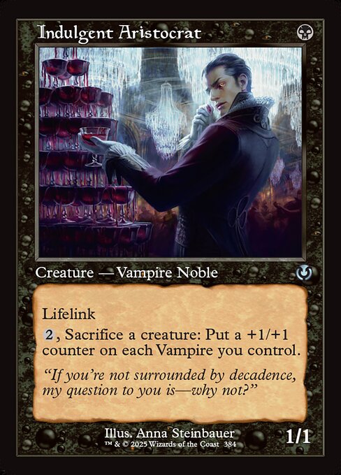 Indulgent Aristocrat - Innistrad Remastered (inr) #384 [Foil] [Foil]