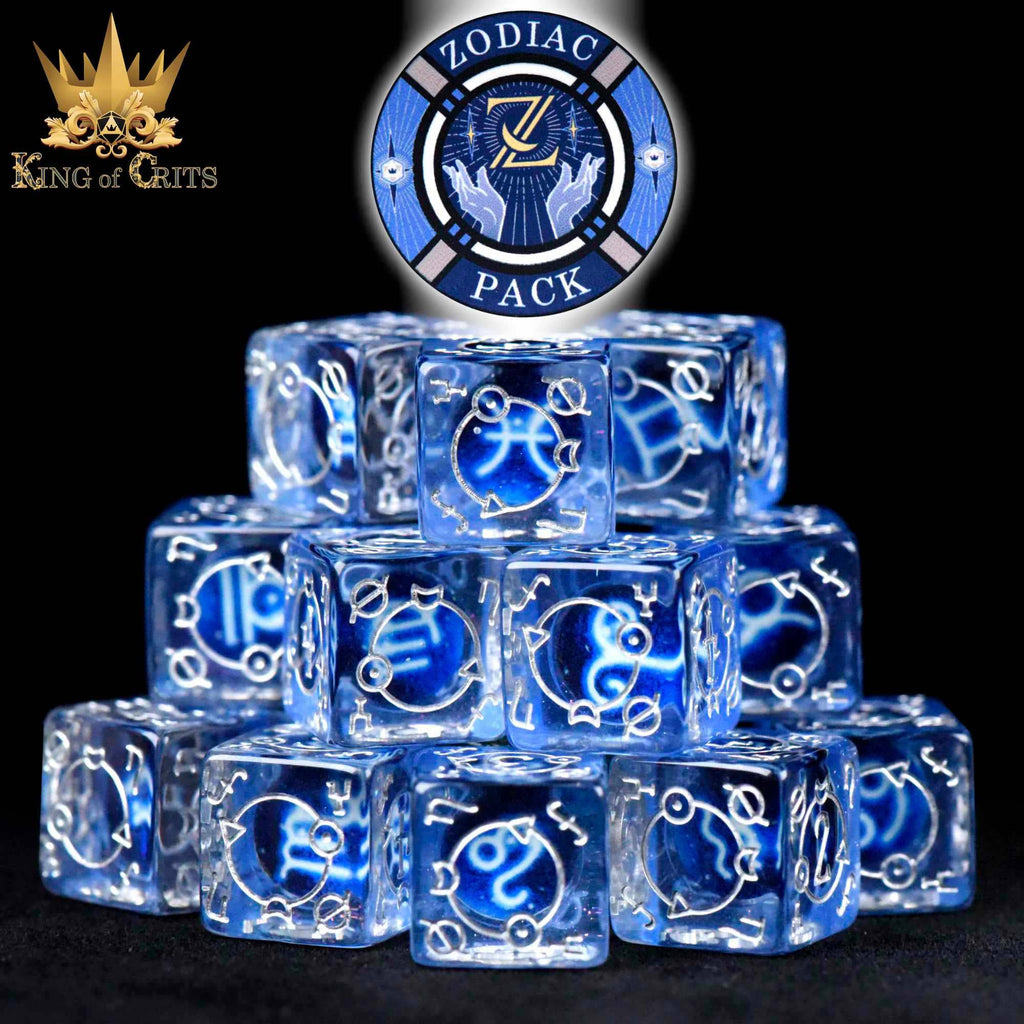 DNDDICEWHOLESALE.COM - Zodiac Pack - 12D6 Dice Set