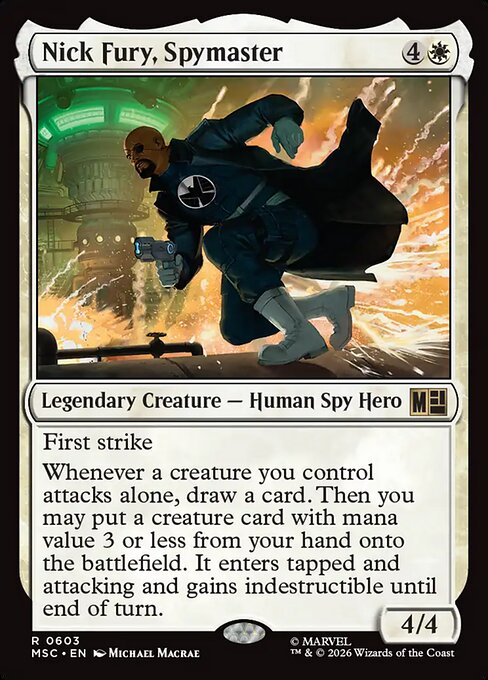 Nick Fury, Spymaster - Marvel Super Heroes Commander () #603 [Foil] [Foil]