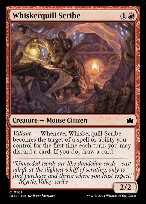 Whiskerquill Scribe - Bloomburrow (BLB) #161 [Foil]
