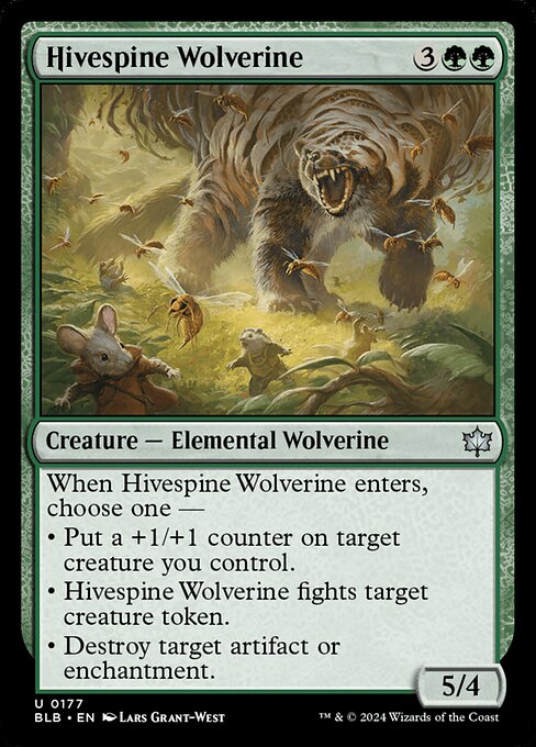Hivespine Wolverine - Bloomburrow (BLB) #177 [Foil]