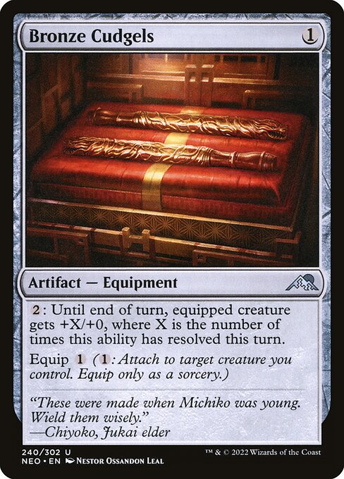 Bronze Cudgels - Kamigawa: Neon Dynasty (NEO) #240 [Foil] [Foil]