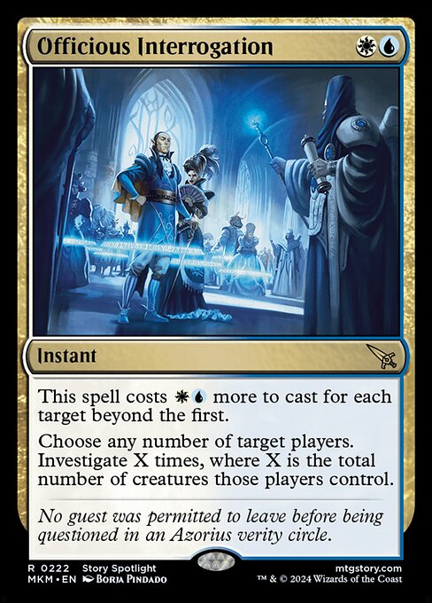Officious Interrogation - Murders at Karlov Manor (MKM) #222 [Foil] [Foil]