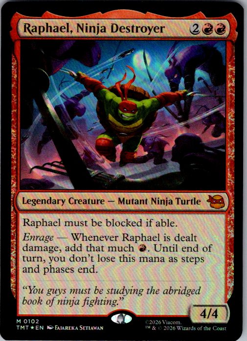 Raphael, Ninja Destroyer [Foil] - Teenage Mutant Ninja Turtles (TMT) #102 [Foil]
