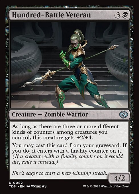 Hundred-Battle Veteran - Tarkir: Dragonstorm () #82 [Foil] [Foil]