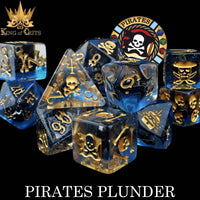 DNDDICEWHOLESALE.COM - Pirates Plunder - 11 Dice Set