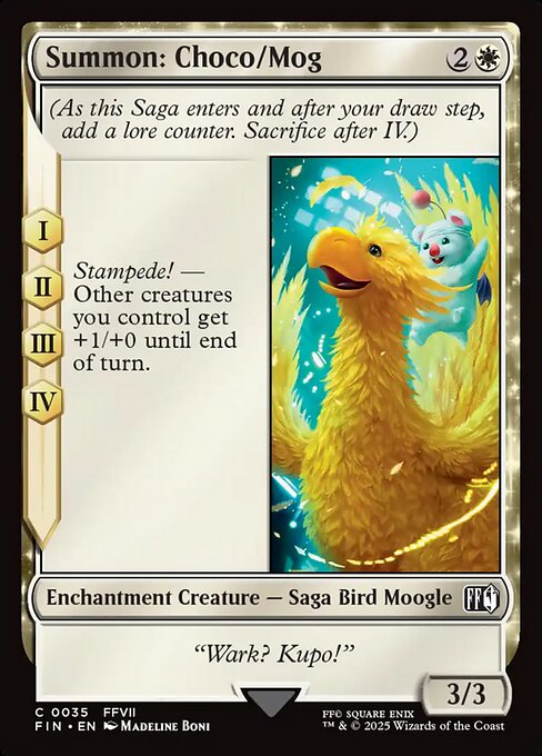 Summon: Choco/Mog - Final Fantasy (FIN) #35 [Foil] [Foil]