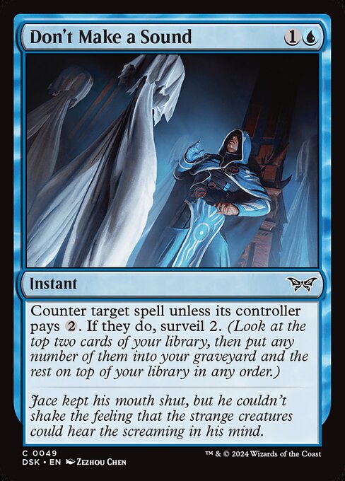 Don't Make a Sound - Duskmourn: House of Horror (dsk) #49 [Foil] [Foil]