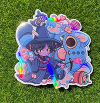Mothers Of Orion - Demon Boy And Cat Sticker