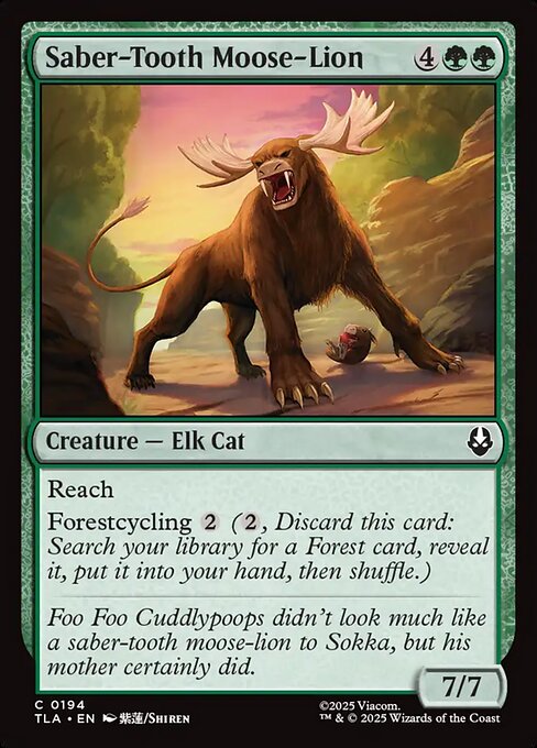 Saber-Tooth Moose-Lion - Avatar: The Last Airbender () #194 [Foil] [Foil]