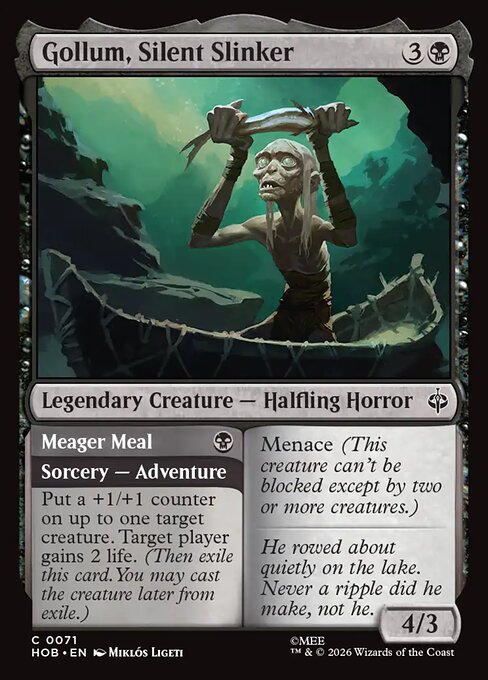 Gollum, Silent Slinker // Meager Meal - The Hobbit (HOB) #71 [Foil] [Foil]