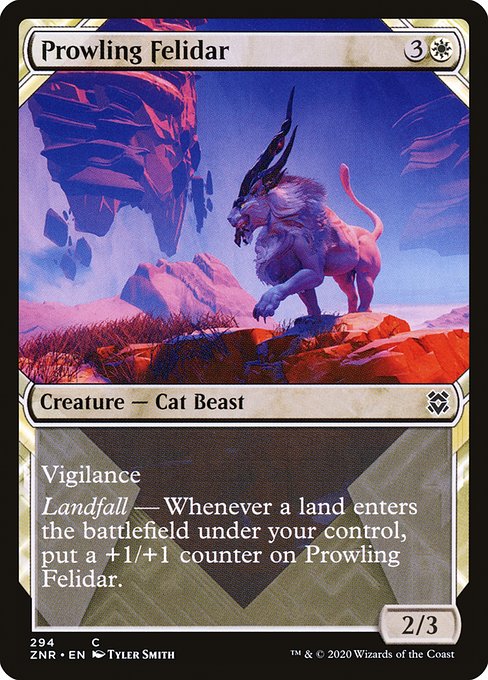 Prowling Felidar - Zendikar Rising () #294 [Foil] [Foil]