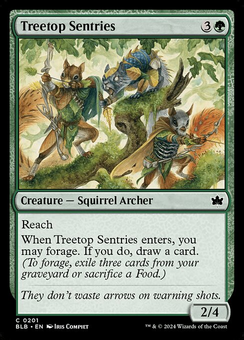 Treetop Sentries - Bloomburrow (BLB) #201 [Foil]
