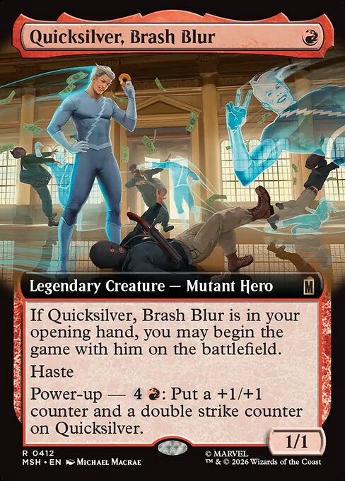 Quicksilver, Brash Blur - Marvel Super Heroes () #412 [Foil] [Foil]