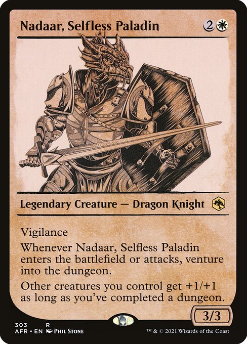 Nadaar, Selfless Paladin - Adventures in the Forgotten Realms () #303 [Foil] [Foil]