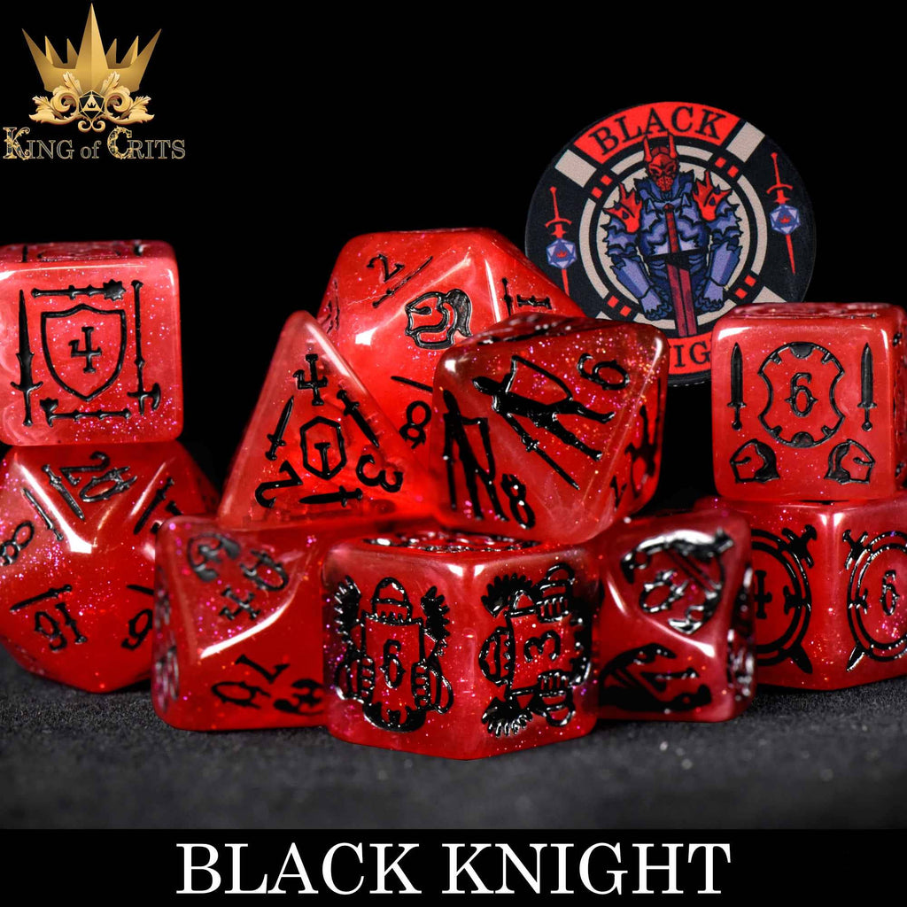 DNDDICEWHOLESALE.COM - Black Knight - 11 Dice Set