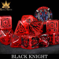 DNDDICEWHOLESALE.COM - Black Knight - 11 Dice Set