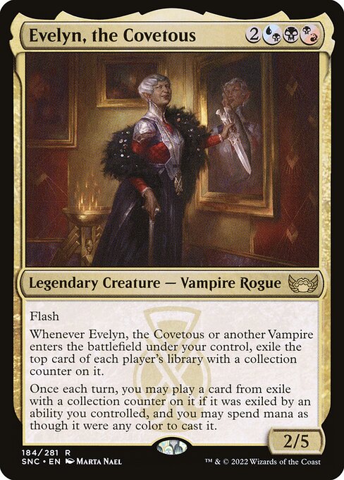 Evelyn, the Covetous - Streets of New Capenna (SNC) #184 [Foil] [Foil]