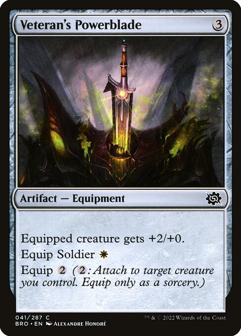 Veteran's Powerblade - The Brothers' War () #41 [Foil] [Foil]