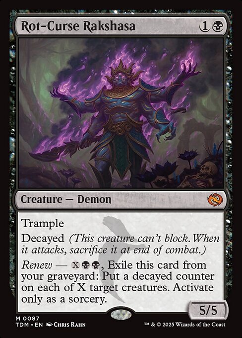 Rot-Curse Rakshasa - Tarkir: Dragonstorm (TDM) #87 [Foil]