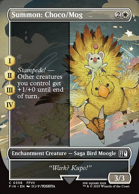 Summon: Choco/Mog - Final Fantasy (FIN) #358 [Foil] [Foil]