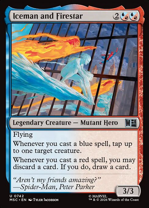 Iceman and Firestar - Marvel Super Heroes Commander () #742 [Foil] [Foil]