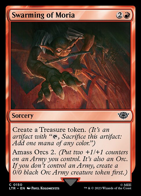 Swarming of Moria - The Lord of the Rings: Tales of Middle-earth (ltr) #150 [Foil] [Foil]