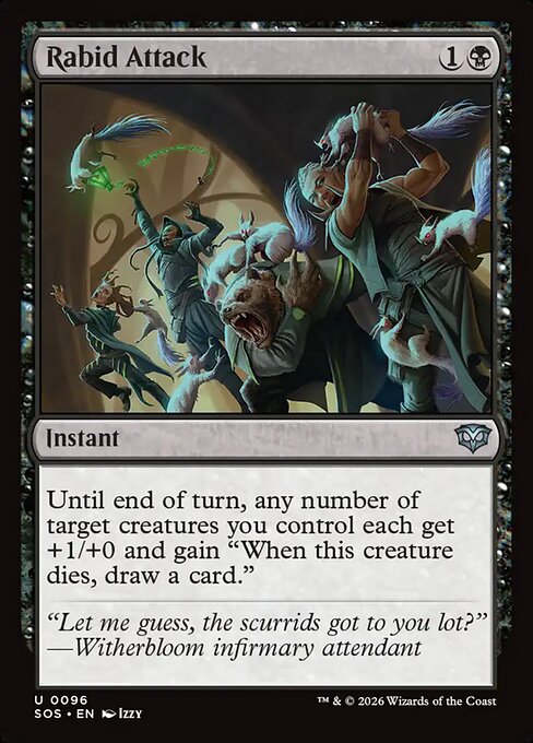 Rabid Attack - Secrets of Strixhaven () #96 [Foil] [Foil]
