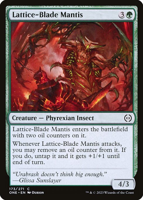 Lattice-Blade Mantis - Phyrexia: All Will Be One () #173