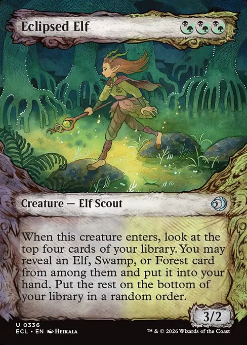 Eclipsed Elf - Lorwyn Eclipsed (ecl) #336 [Foil] [Foil]