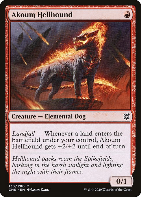 Akoum Hellhound - Zendikar Rising () #133