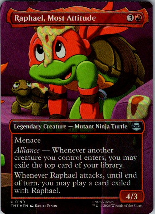 Raphael, Most Attitude [Foil] - Teenage Mutant Ninja Turtles (TMT) #199 [Foil]