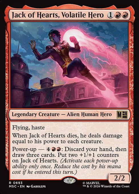 Jack of Hearts, Volatile Hero - Marvel Super Heroes Commander () #693 [Foil] [Foil]