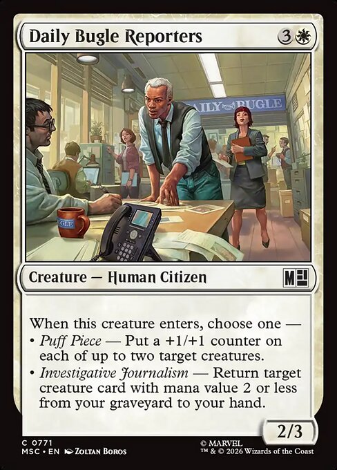 Daily Bugle Reporters - Marvel Super Heroes Commander (MSC) #771 [Foil] [Foil]
