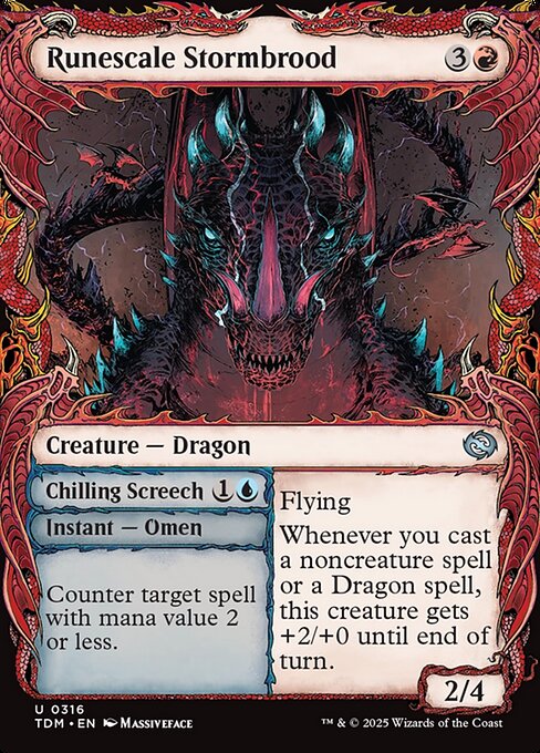Runescale Stormbrood // Chilling Screech - Tarkir: Dragonstorm () #316