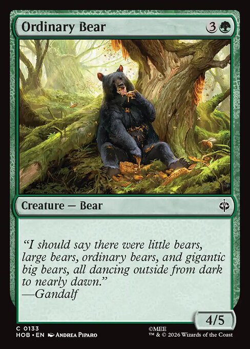 Ordinary Bear - The Hobbit (HOB) #133 [Foil] [Foil]
