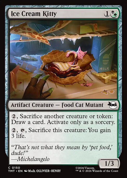 Ice Cream Kitty - Teenage Mutant Ninja Turtles () #150 [Foil] [Foil]