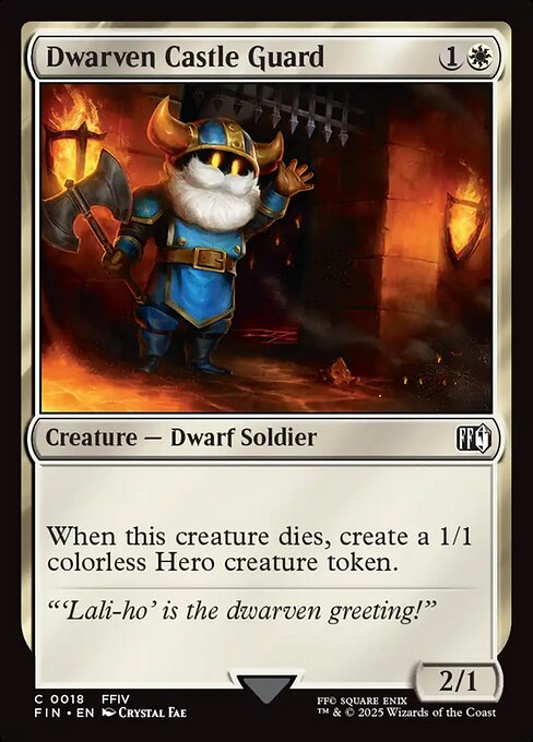 Dwarven Castle Guard - Final Fantasy (FIN) #18 [Foil] [Foil]