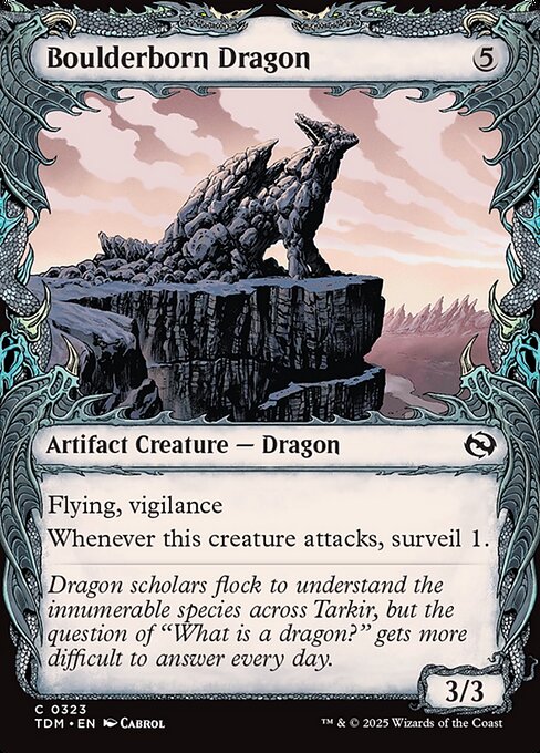 Boulderborn Dragon - Tarkir: Dragonstorm () #323 [Foil] [Foil]
