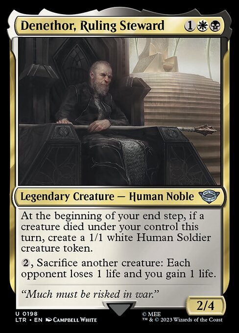 Denethor, Ruling Steward - The Lord of the Rings: Tales of Middle-earth (ltr) #198 [Foil] [Foil]