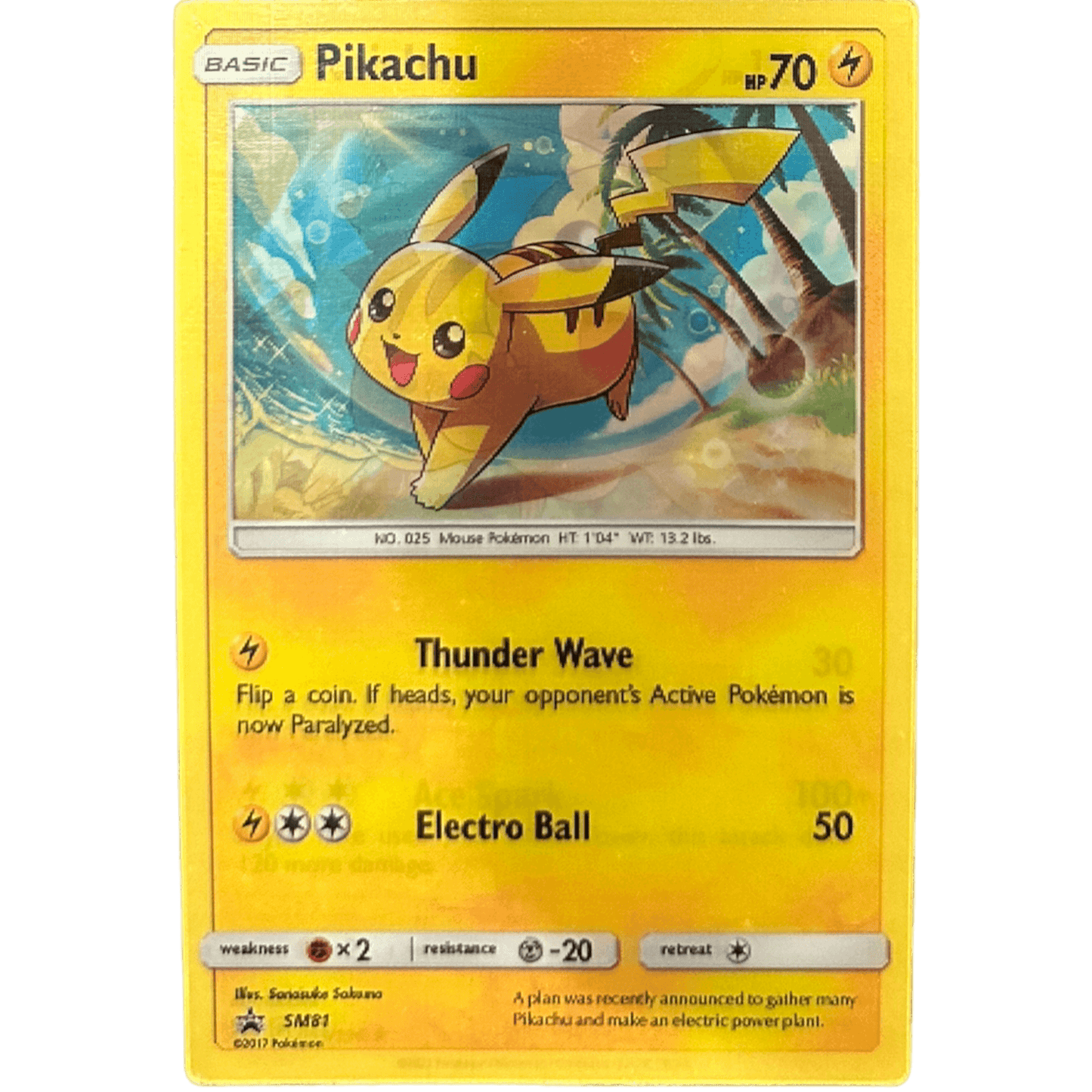 Pikachu Card Anime 3D Sticker