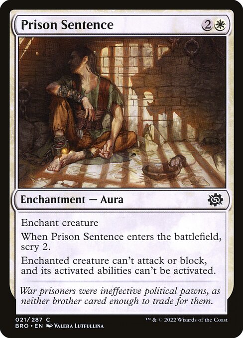 Prison Sentence - The Brothers' War () #21 [Foil] [Foil]