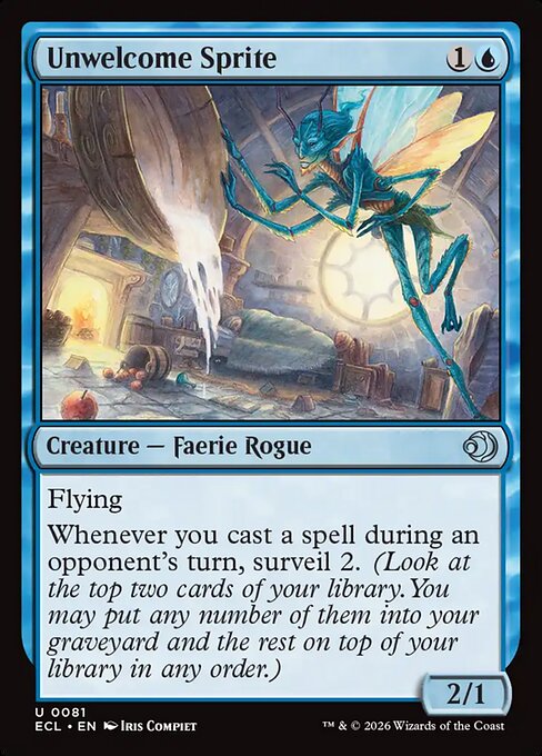Unwelcome Sprite - Lorwyn Eclipsed (ecl) #81 [Foil] [Foil]