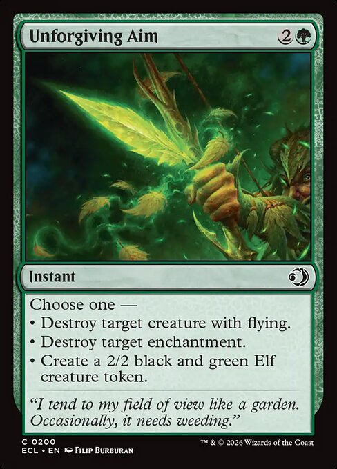 Unforgiving Aim - Lorwyn Eclipsed (ecl) #200 [Foil] [Foil]